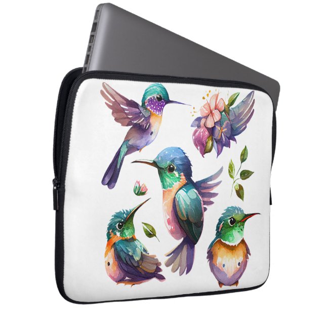 Schöne und Niedliche Vögel für Vogelliebhaber Laptopschutzhülle (Vorne Rechts)