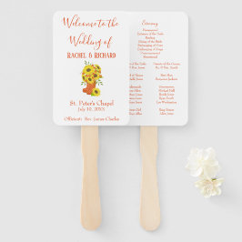 Schöne und Shabby Chic Sonnenblumen Hochzeit Fächer