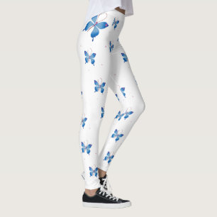 Schöne Unendlichkeit Blaue Schmetterlinge: Symbol Leggings