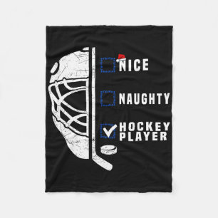 Schöne Ungezogene Hockey-Spieler-Liste Weihnachten Fleecedecke
