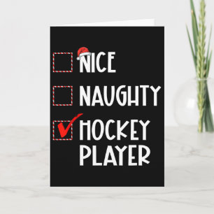 Schöne Ungezogene Hockeyspieler Liste Weihnachten Karte
