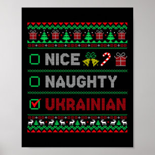 Schöne Ungezogene Ukrainische Hässliche Weihnachte Poster