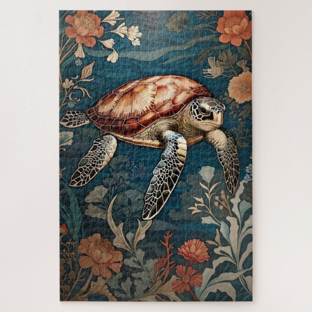 Schöne Unterwasser-Schildkröte   (Vertikal)