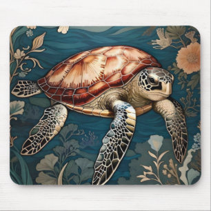 Schöne Unterwasser-Seeschildkröte Mousepad