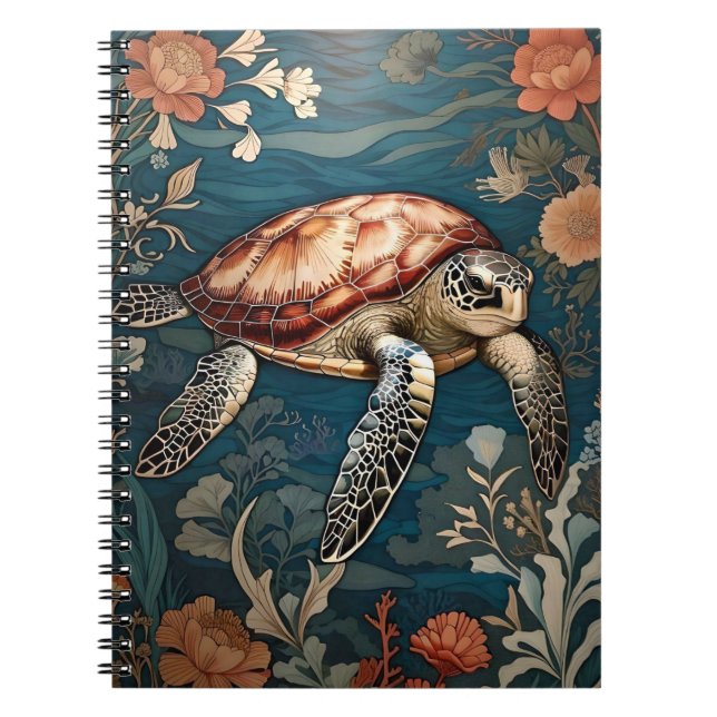 Schöne Unterwasserschildkröte Notizblock (Vorderseite)