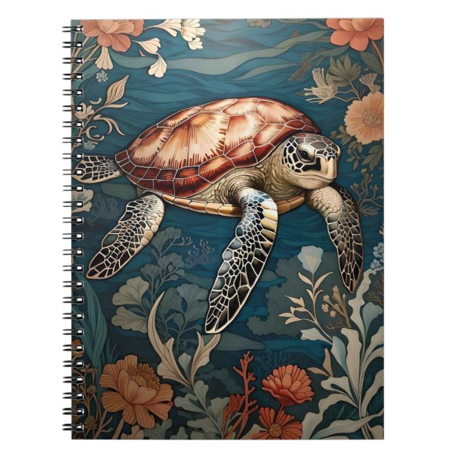 Schöne Unterwasserschildkröte Notizblock (Vorderseite)