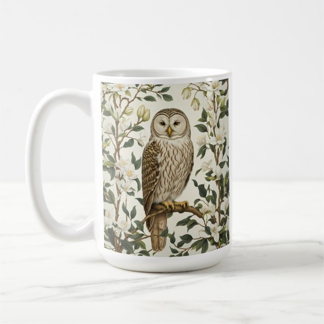 Schöne Urkugel und Magnolienblüten Kaffeetasse (Links)