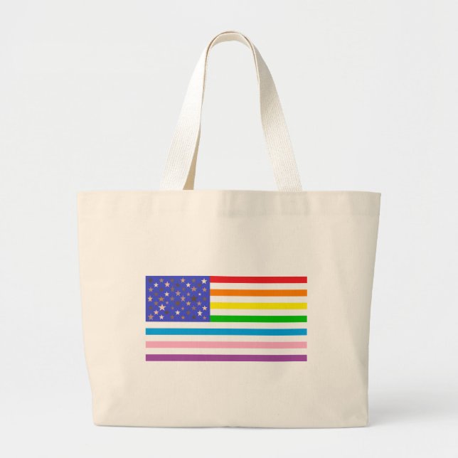 Schöne USA-Flagge  Jumbo Stoffbeutel (Vorne)