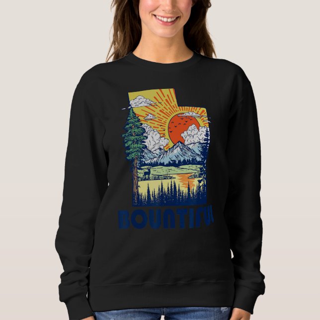 Schöne Utah Natur Staatsstolz Berge Retro Sweatshirt (Vorderseite)