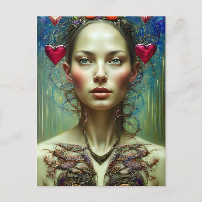 Schöne Valentine Goddess Postcard Postkarte (Vorderseite)