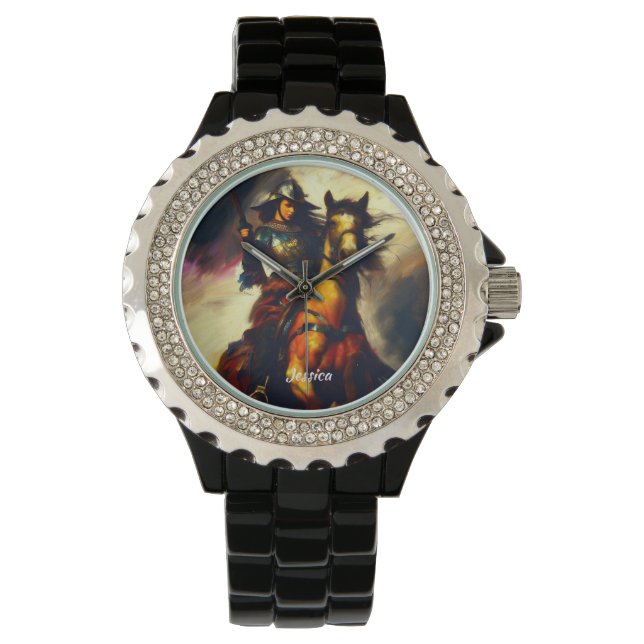 Schöne Valkyrie am Horseback Armbanduhr (Vorderseite)