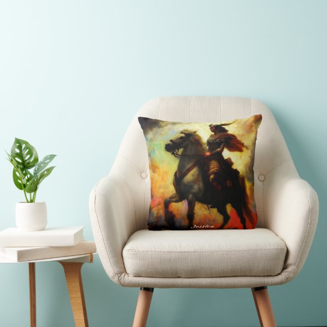 Schöne Valkyrie am Horseback Kissen (Stuhl )