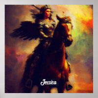 Schöne Valkyrie am Horseback