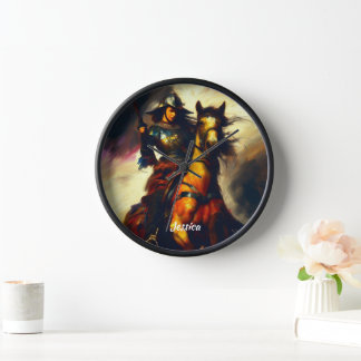 Schöne Valkyrie am Horseback Uhr