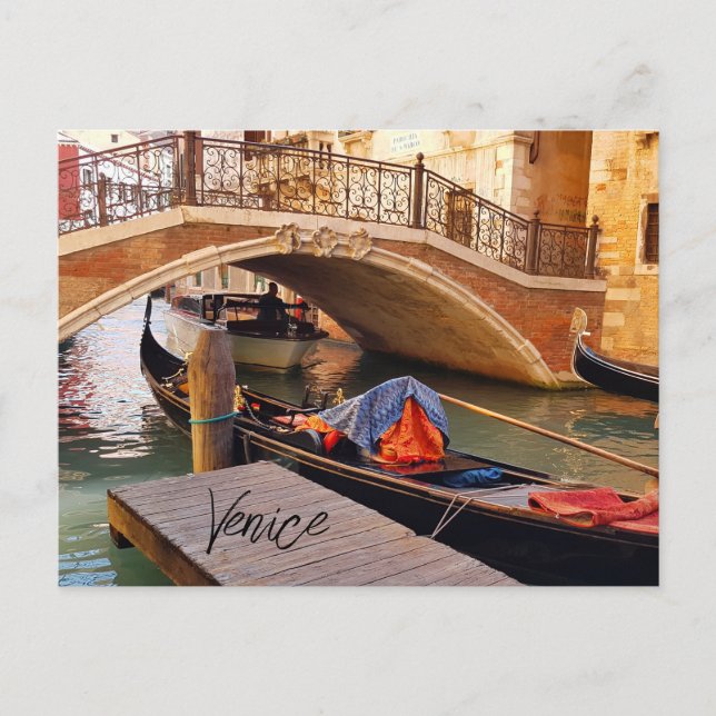 Schöne Venedig - Italien Kanal Postkarte (Vorderseite)