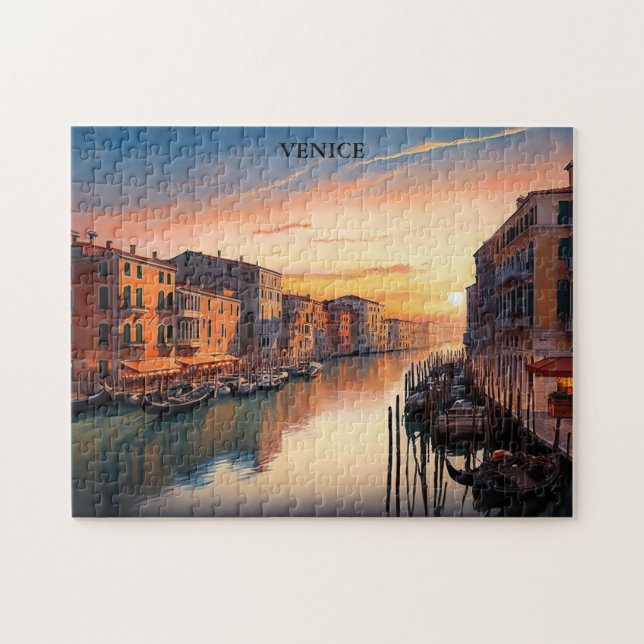 Schöne Venedig Italien Sonnenuntergang Aussicht (Horizontal)