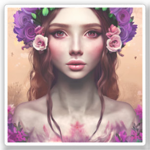 Schöne Verzauberung Fantasy AI Art Aufkleber