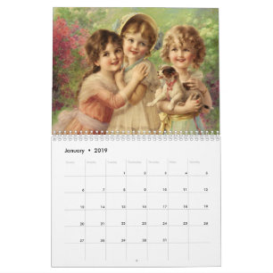 Schöne viktorianische Damen Malerei-Kalender Kalender