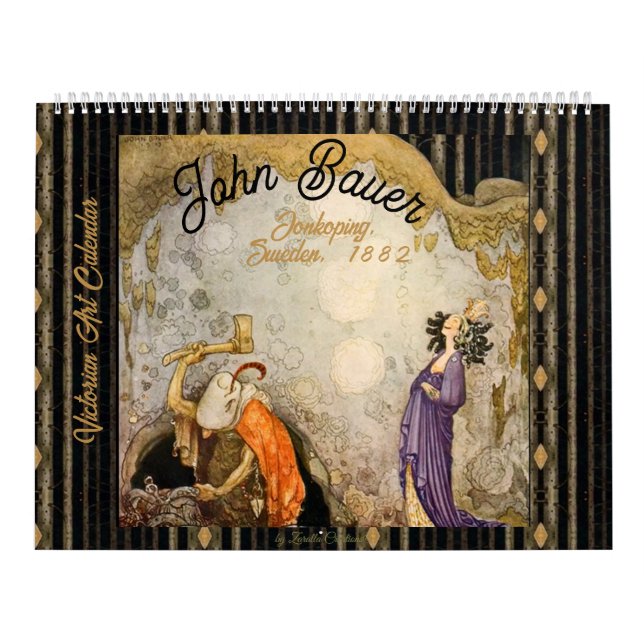 Schöne viktorianische John-Bauer-Illustrationen Kalender (Titelbild)