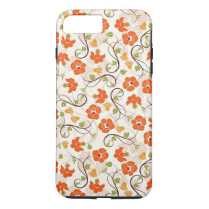 schöne Vintag orangefarbene Blumenkäse Case-Mate iPhone Hülle