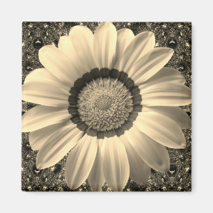 Schöne Vintage Blume auf abstraktem Hintergrund Magnet