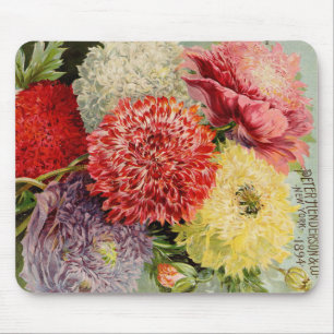 Schöne Vintage Blumen (1894) Mousepad