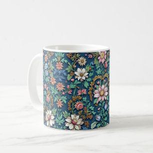 Schöne Vintage-Blumen Kaffeetasse