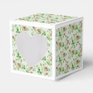 Schöne vintage Blumenmuster rosa Rosen Geschenkschachtel