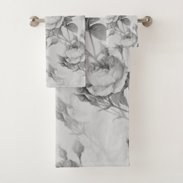 Schöne Vintage Blüte Badhandtuch Set (Insitu)