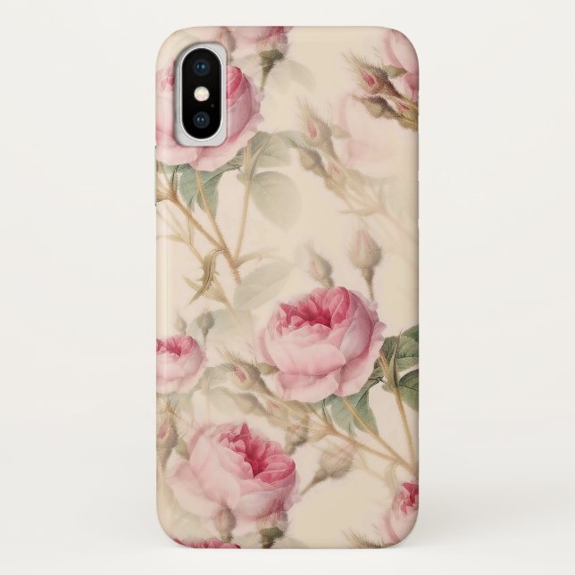 Schöne Vintage Blüte Case-Mate iPhone Hülle (Rückseite)