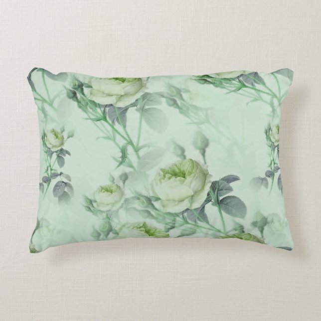 Schöne Vintage Blüte Dekokissen (Vorderseite)