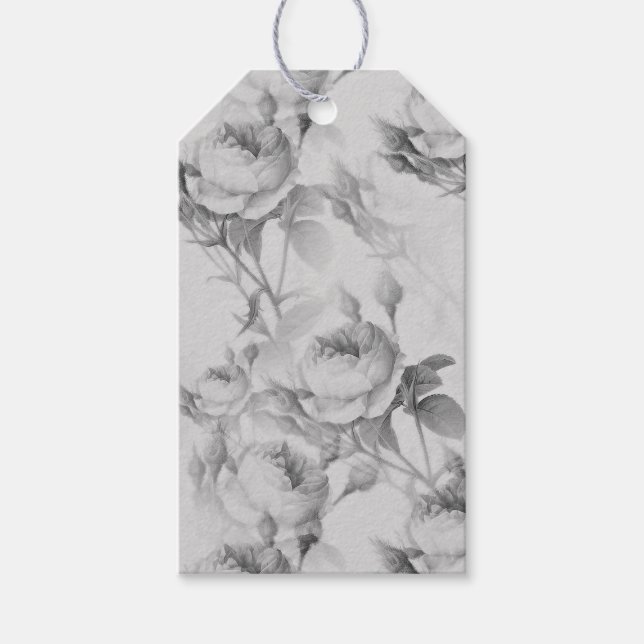 Schöne Vintage Blüte Geschenkanhänger (Vorderseite)
