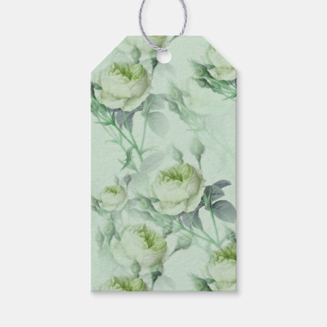 Schöne Vintage Blüte Geschenkanhänger (Vorderseite)