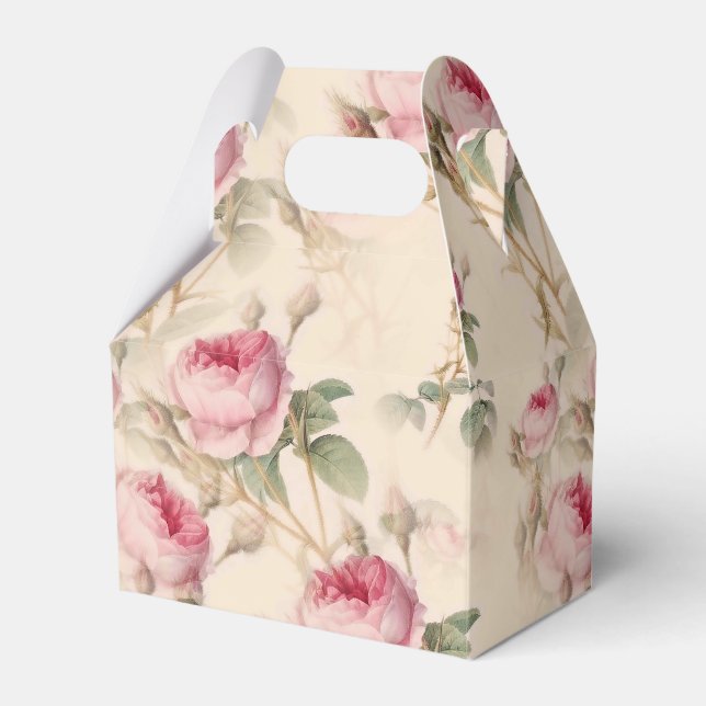 Schöne Vintage Blüte Geschenkschachtel (Vorderseite)