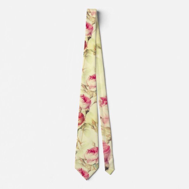 Schöne Vintage Blüte Krawatte (Vorderseite)