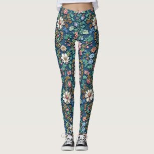 Schöne Vintage Blüte Leggings