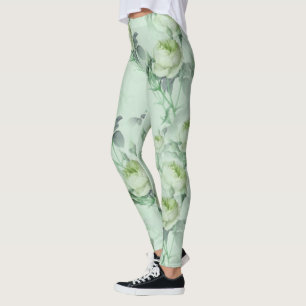Schöne Vintage Blüte Leggings