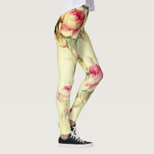 Schöne Vintage Blüte Leggings