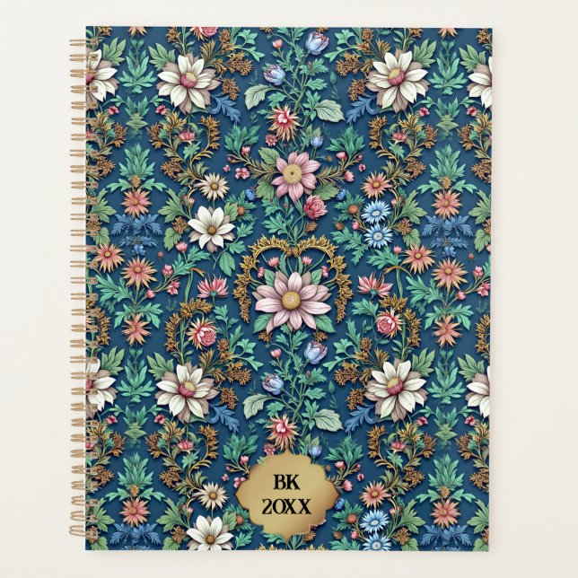 Schöne Vintage Blüte Planer (Vorderseite)