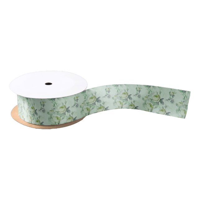 Schöne Vintage Blüte Satinband (Spule)