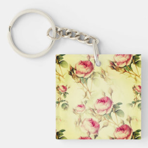 Schöne Vintage Blüte Schlüsselanhänger