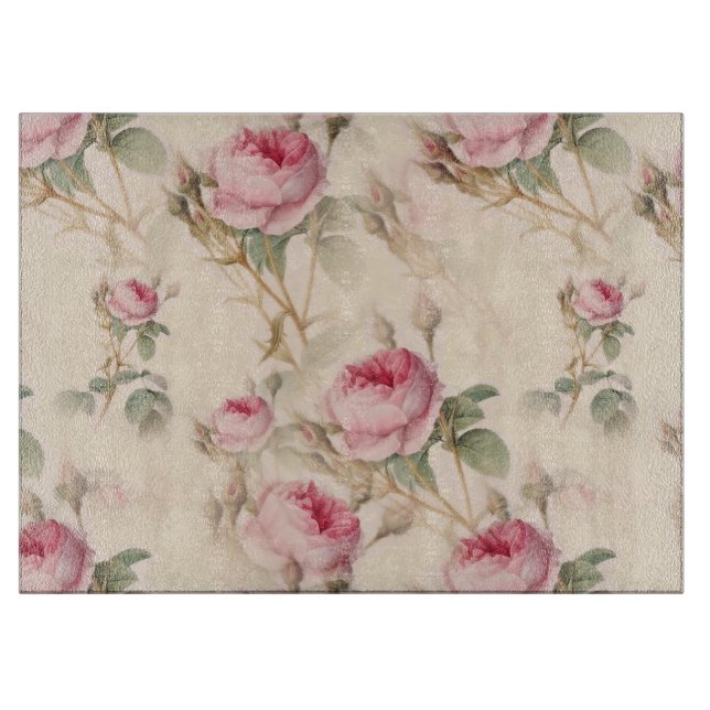 Schöne Vintage Blüte Schneidebrett (Vorderseite)