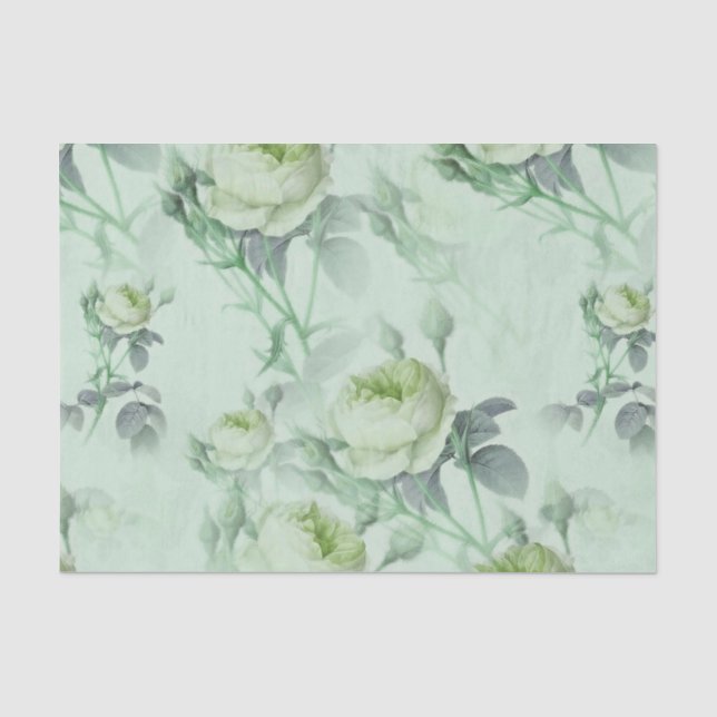 Schöne Vintage Blüte Seidenpapier (Vorderseite)
