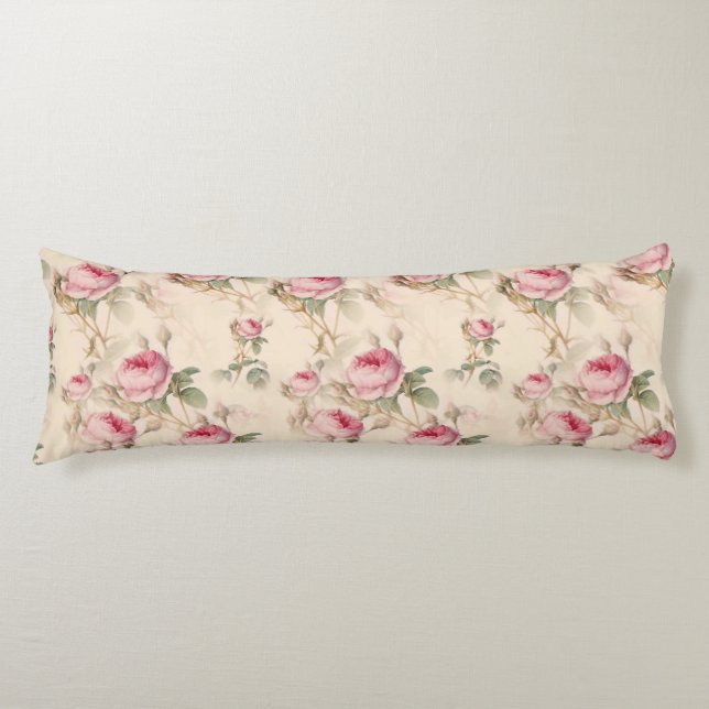 Schöne Vintage Blüte Seitenschläferkissen (Vorderseite)