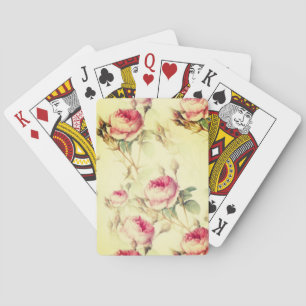 Schöne Vintage Blüte Spielkarten