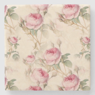 Schöne Vintage Blüte Steinuntersetzer