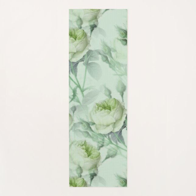 Schöne Vintage Blüte Yogamatte (Vorderseite)