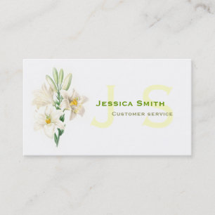 Schöne, Vintage Botanische Lilie Visitenkarte