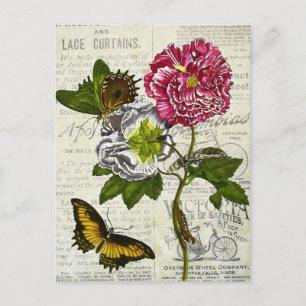 Schöne Vintage-Collage Postkarte