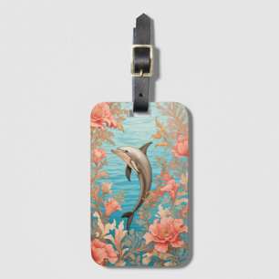 Schöne Vintage Dolphin Gepäckanhänger